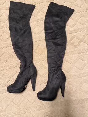 Women's Size 6 Platform High Heel Over the Knee Boots Diva Lounge Excellent